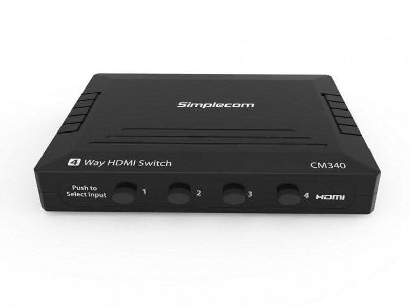 Simplecom CM340 Mechanical 4 Way HDMI Switch Box 4 Port 4K UHD HDCP