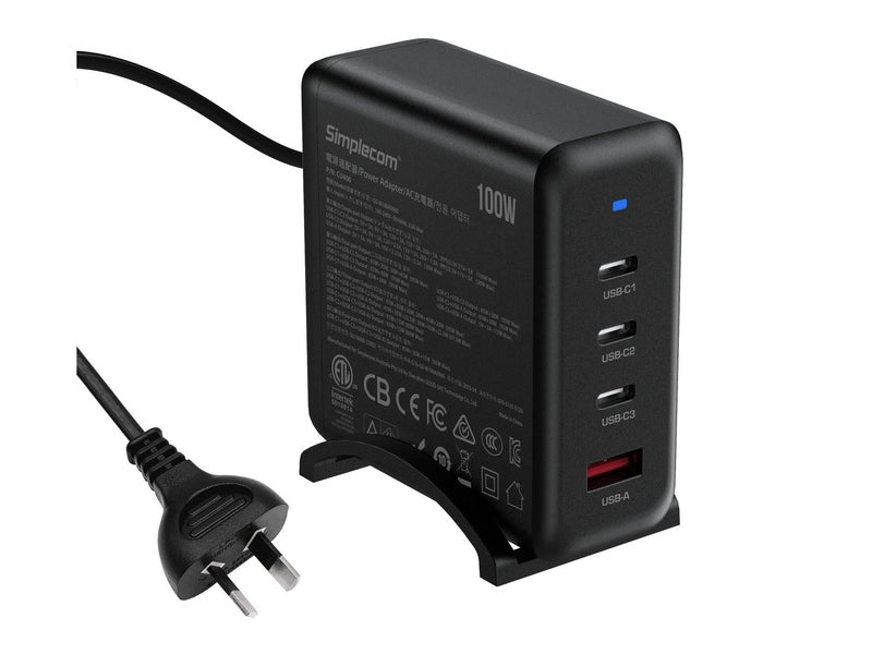 Simplecom CU400 4-Port PD 100W GaN Fast Charger