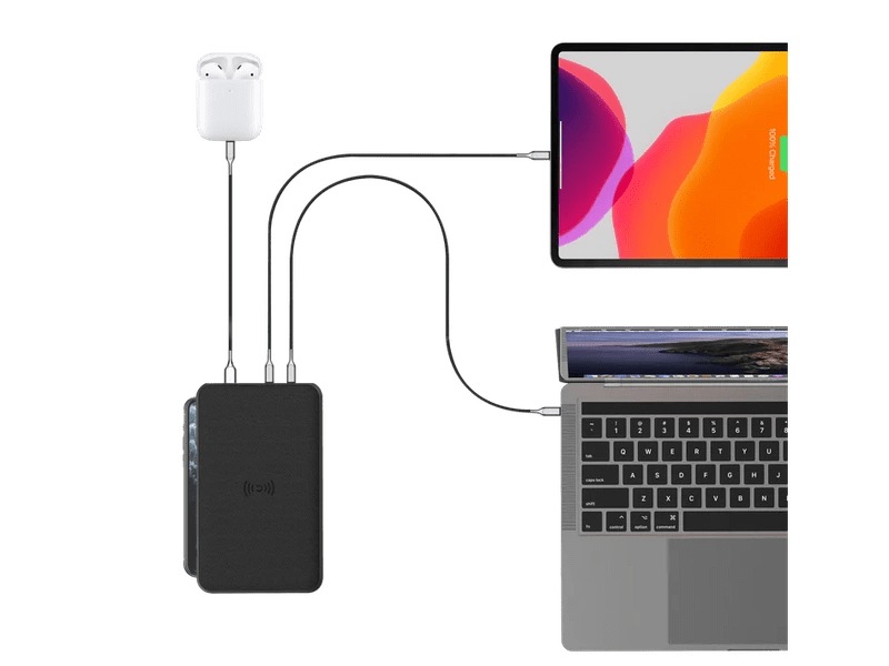 Cygnett ChargeUp Edge+ 27KmAh USB-C Laptop and Wireless Power Bank - Black CY3113PBCHE