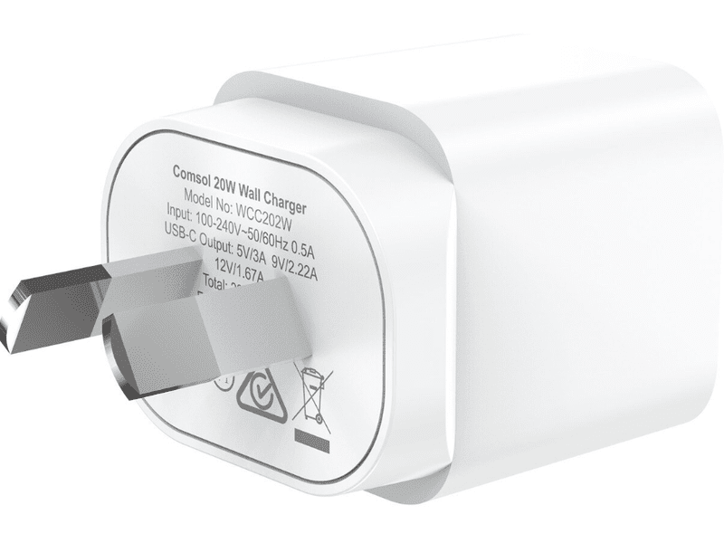 Comsol 20W USB-C Wall Charger + 1.2M USB-C Cable