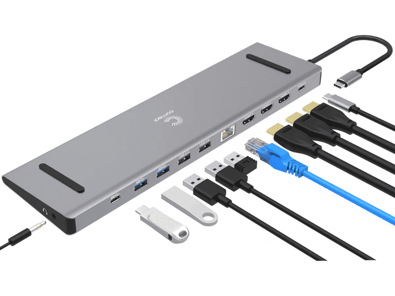 Comsol USB-C To Triple 4K HDMI Multiport Adapter For Windows