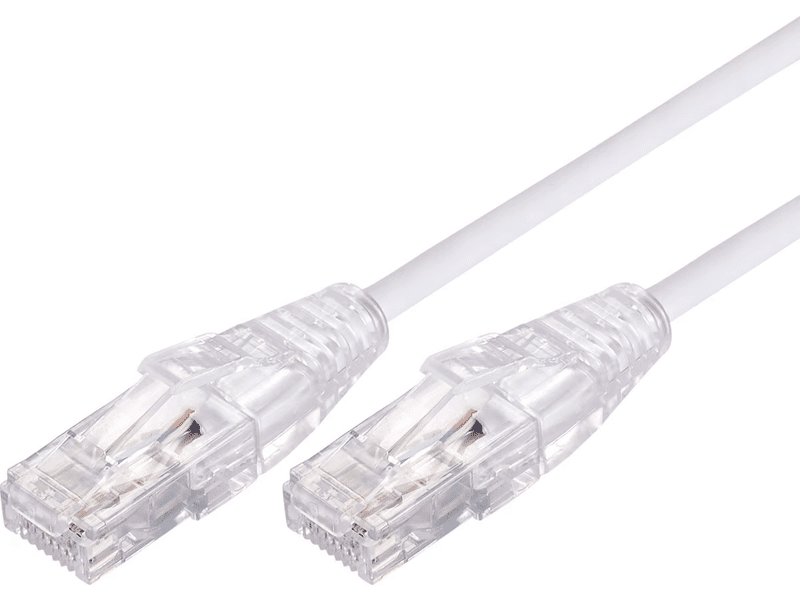 Comsol 2M 10GbE Ultra Thin Cat 6A UTP Snagless Patch Cable White