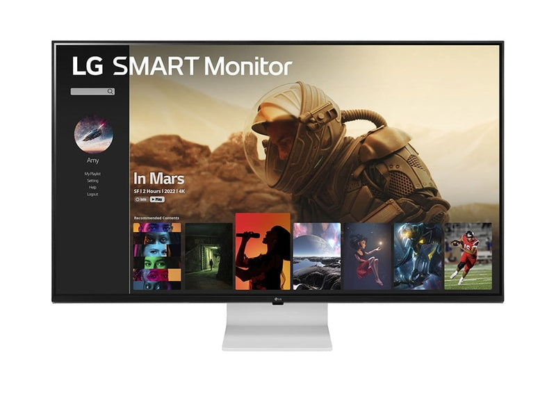 LG 43SQ700S-W 43" 4K UHD IPS USB-C Smart Monitor with webOS