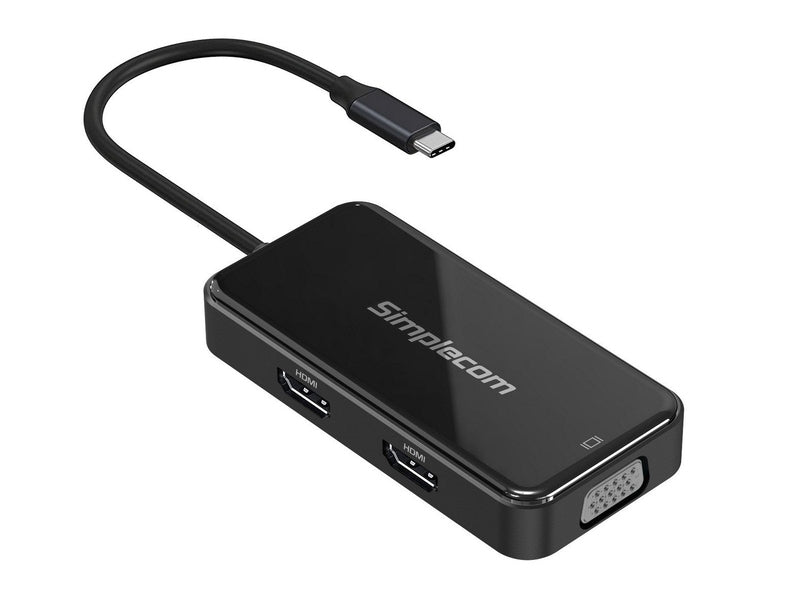 Simplecom DA451 5-in-1 USB-C Multiport Adapter MST Hub with VGA and Dual HDMI