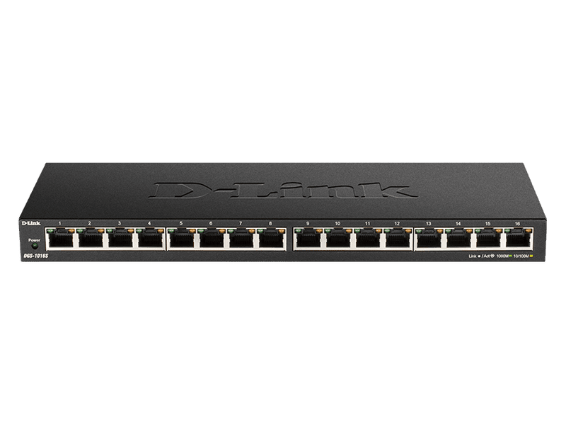 D-Link 16-Port Low Profile Gigabit Unmanaged Desktop Switch with 16 Gigabit ports