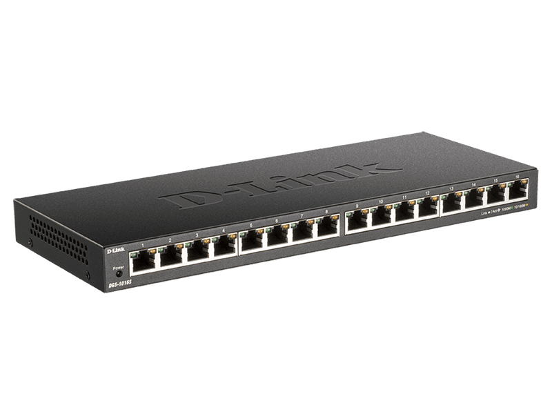 D-Link 16-Port Low Profile Gigabit Unmanaged Desktop Switch with 16 Gigabit ports