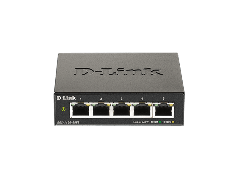 D-Link 5-Port Smart Managed Desktop Switch with 5 RJ45 Ports