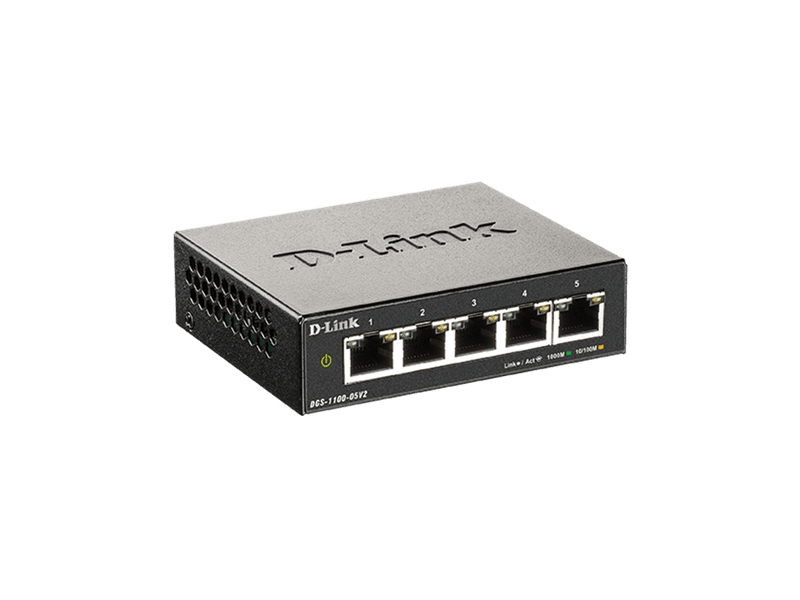 D-Link 5-Port Smart Managed Desktop Switch with 5 RJ45 Ports