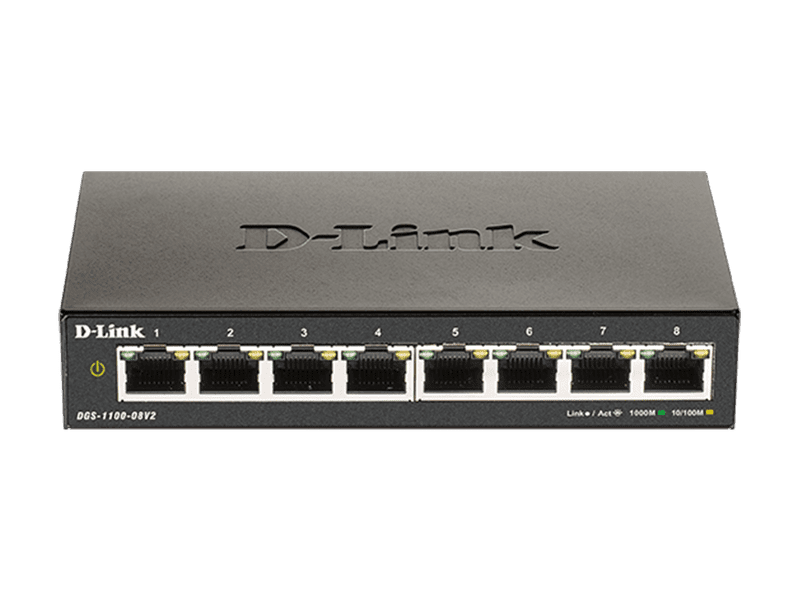 D-Link 8-Port Gigabit Smart Managed Switch with 8 RJ45 Ports