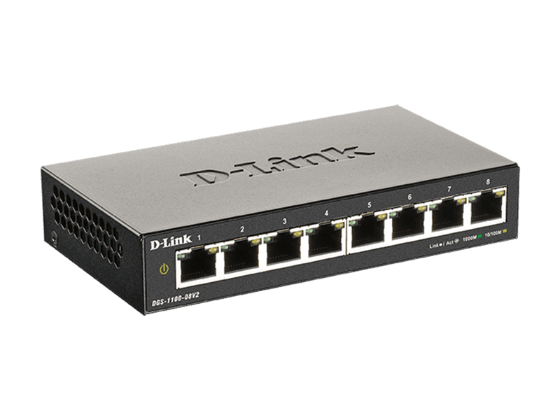 D-Link 8-Port Gigabit Smart Managed Switch with 8 RJ45 Ports