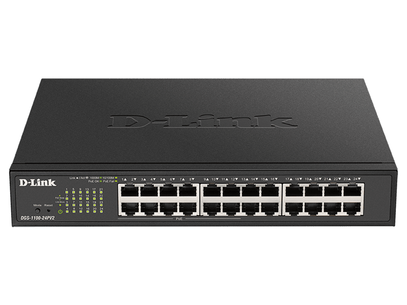 D-Link 24-Port Gigabit Smart Managed PoE Switch with 12 Mbps and 12 PoE Ports