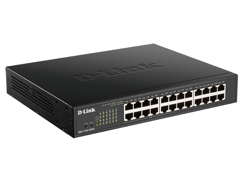 D-Link 24-Port Gigabit Smart Managed PoE Switch with 12 Mbps and 12 PoE Ports