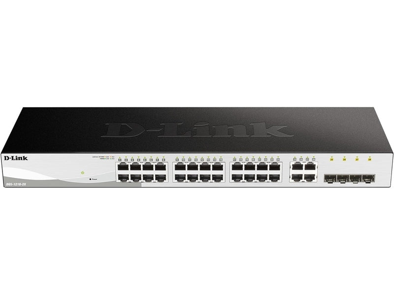 D-Link 28-Port Gigabit Smart Managed Switch with 24 BRJ45 and 4 GbE/SFP Combo Ports