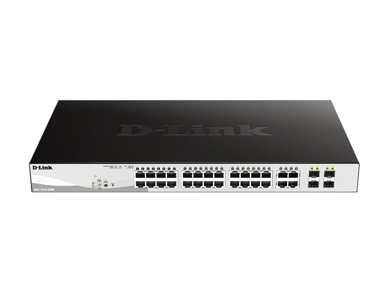 D-Link 28-Port Gigabit Smart Managed PoE Switch with 24 PoE and 4 GbE/SFP Combo Ports