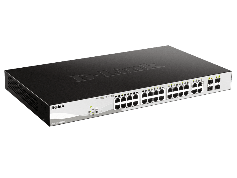 D-Link 28-Port Gigabit Smart Managed PoE Switch with 24 PoE and 4 GbE/SFP Combo Ports