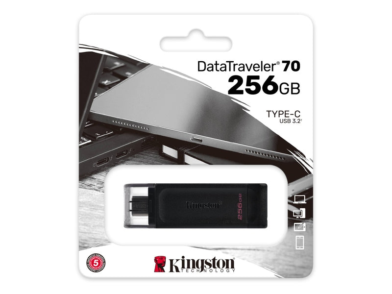 Kingston DataTraveler 70 DT70 256GB USB 3.2 Gen 1 Type C Flash Drive