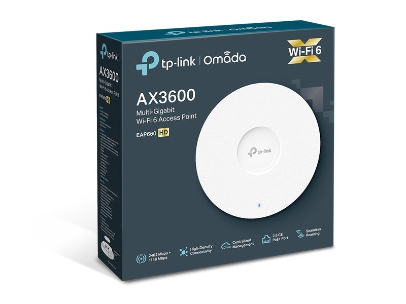 TP-Link EAP660 HD AX3600 Wireless Dual Band Multi-Gigabit Ceiling Access Point