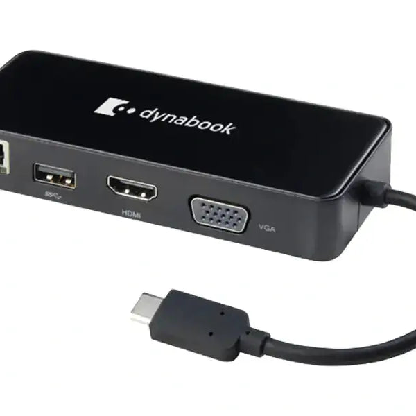 Toshiba Dynabook USB-C to HDMI/VGA/RJ45/USB-A/USB-C Travel Adapter Docking  | PC LAN