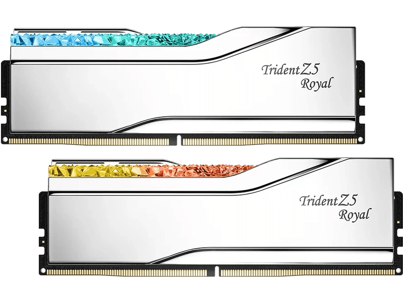 G.Skill Trident Z5 Royal RGB 32GB 2x 16GB DDR5-6400 CL30-39-39-102 Memory Silver