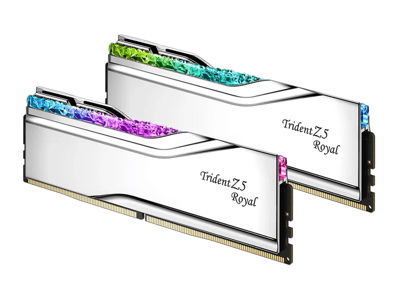 G.Skill Trident Z5 Royal RGB 32GB 2x 16GB DDR5-6400 CL30-39-39-102 Memory Silver