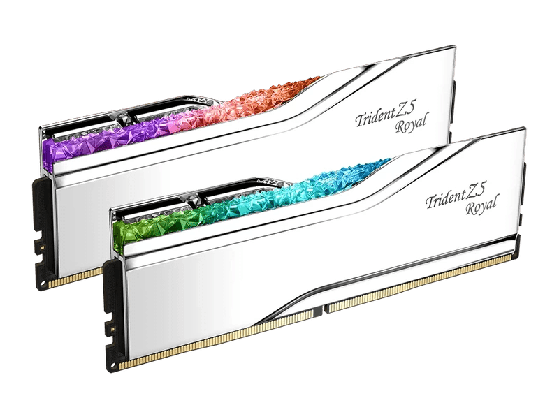 G.Skill Trident Z5 Royal RGB 32GB 2x 16GB DDR5-6400 CL30-39-39-102 Memory Silver