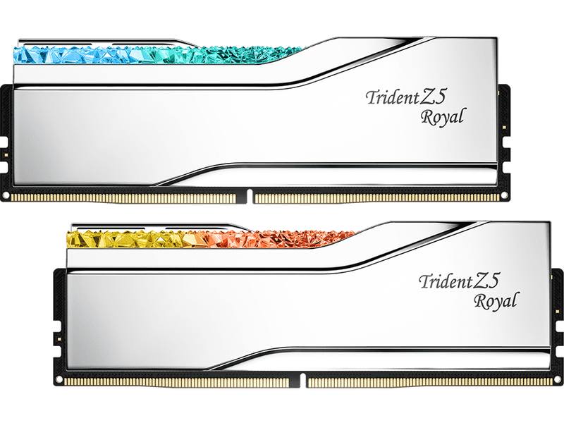 G.Skill Trident Z5 Royal RGB 32GB 2x 16GB DDR5-6400 CL32-39-39-102 Memory Silver