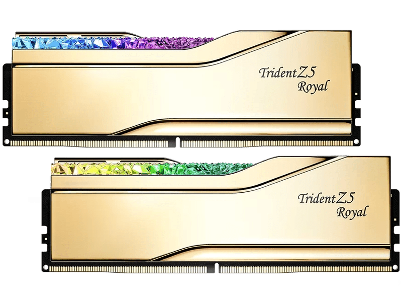 G.Skill Trident Z5 Royal RGB 48GB 2x 24GB DDR5-7200 CL36-46-46-115 Memory Gold