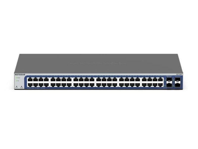 Netgear GS748T 48-Port SMART Managed Switch GbE 48 SFP 4 Desk/Rack