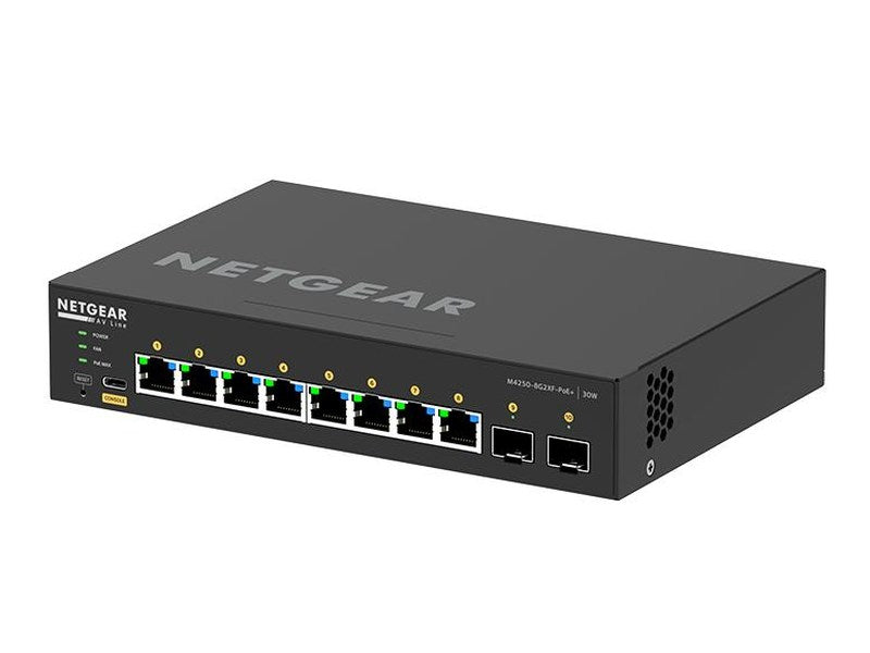 Netgear 8-Port Managed L2 Switch PoE+ 8 220W SFP+ AV LINE 2