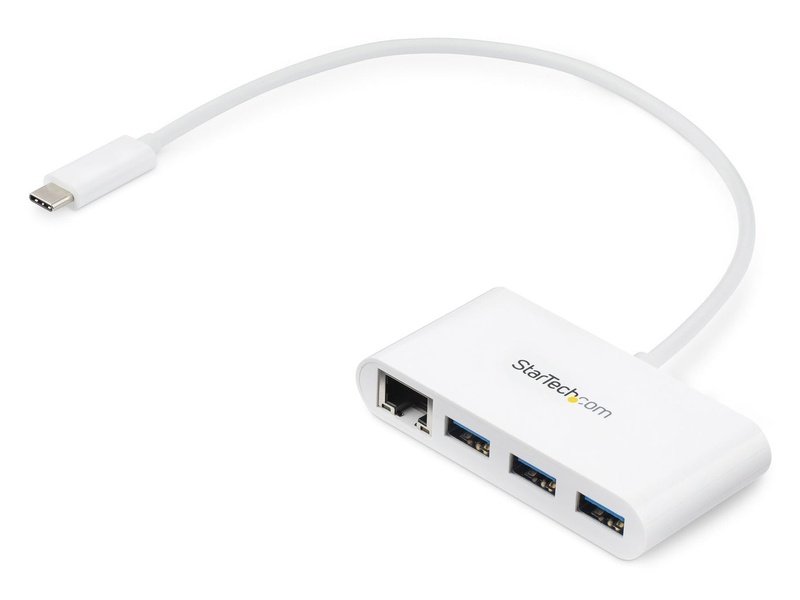 StarTech USB/Ethernet Combo Hub USB 3.0 Type C External White