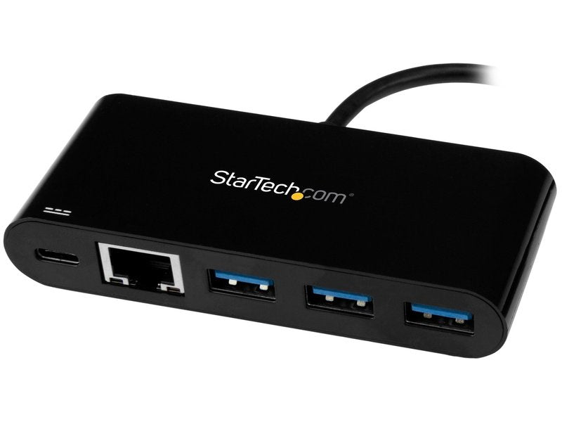 StarTech 3 Port USB-C Hub USB-C 1 USB 3 RJ45 60W PD