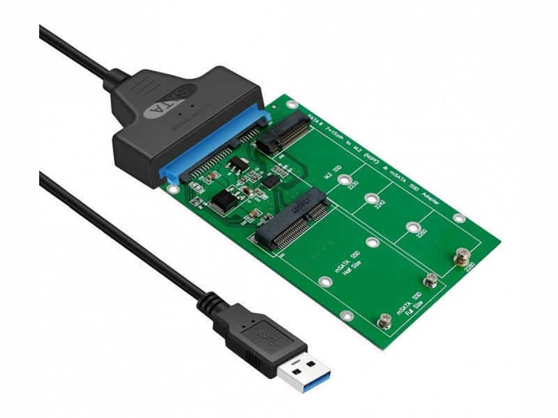 Simplecom SA221 USB 3.0 to mSATA + NGFF M.2 B Key SSD 2 in 1 Combo Adapter