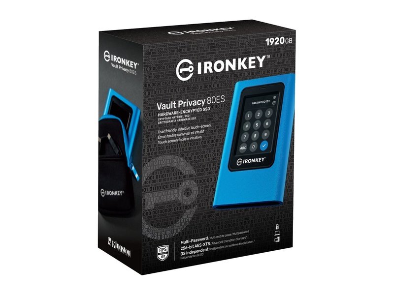 Kingston IronKey Vault Privacy 80 Encrypted External SSD FIPS 197 1920GB