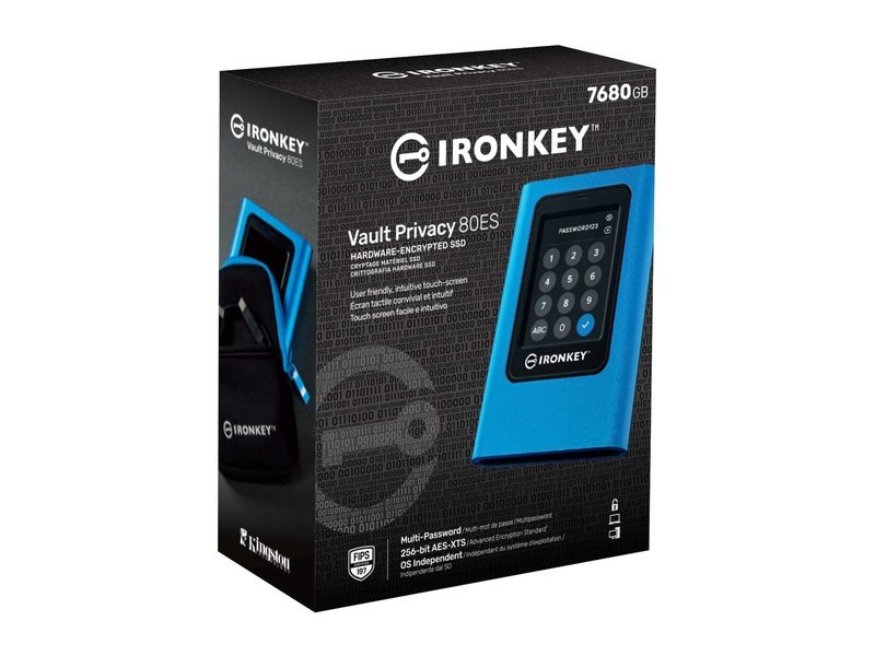 Kingston IronKey Vault Privacy 80 Encrypted External SSD FIPS 197 7680GB