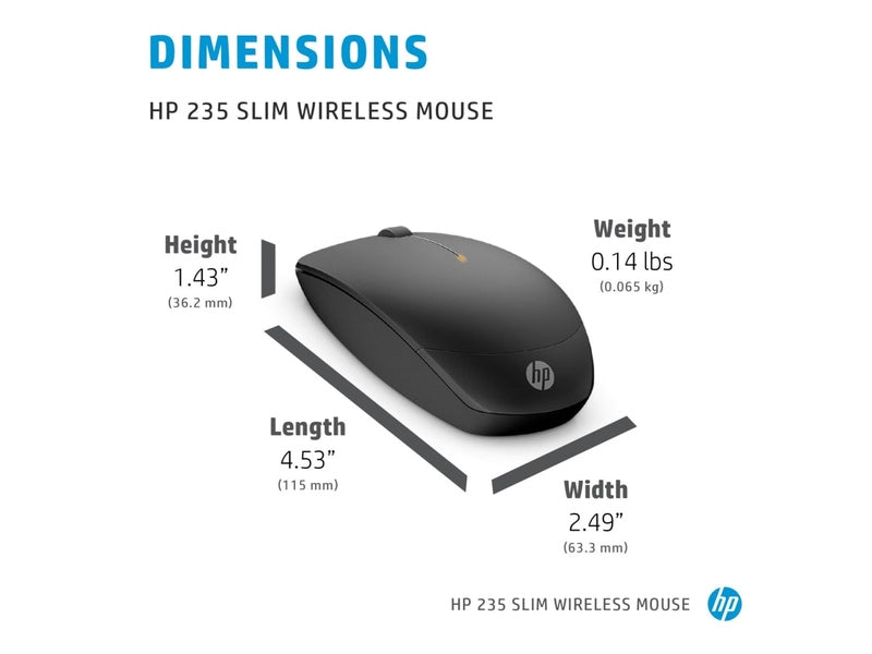 HP 235 Slim Wireless Mouse 4E407AA