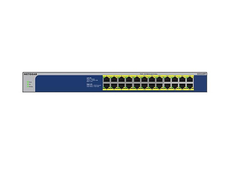 Netgear GS524PP 24-Port High-Powered PoE+ Unmanaged Gigabit Ethernet Switch