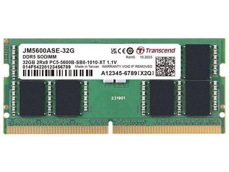 Transcend JM5600ASE-32G JetRAM 32GB DDR5 5600MHz SODIMM Memory