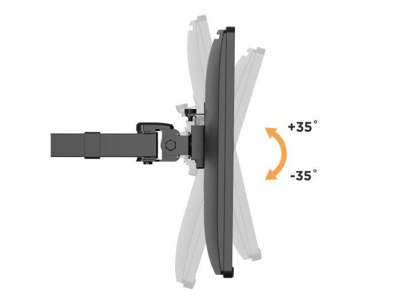 Brateck Dual Monitors Affordable Steel Articulating Monitor Arm Fit Most 17"-31" Monitors Up to 9kg per screen VESA 75x75/100x100