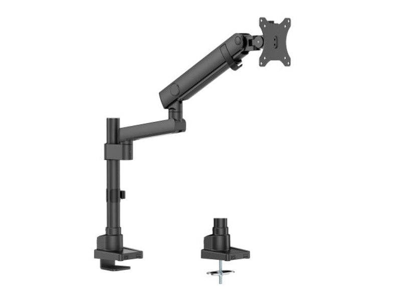 Brateck LDT84-C012P-B Single Screen Pole-Mounted Heavy-Duty Mechanical Spring Monitor Arm Black New