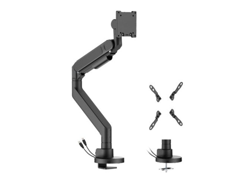 Brateck LDT92-C012UC-B Future-Proof Heavy-Duty Gas Spring Monitor Arm with USB Ports