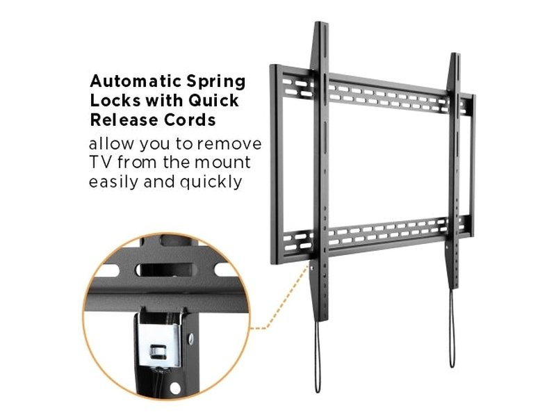 Brateck X-Large Heavy-Duty Fixed Curved & Flat Panel Plasma/LCD TV Wall Mount Bracket for 60"- 100" TVs