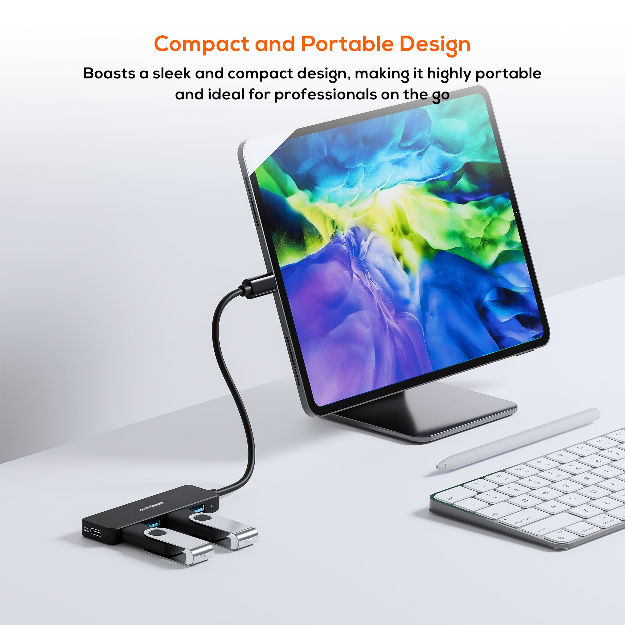 mbeat 4-Port USB-C Hub with USB-C DC Port