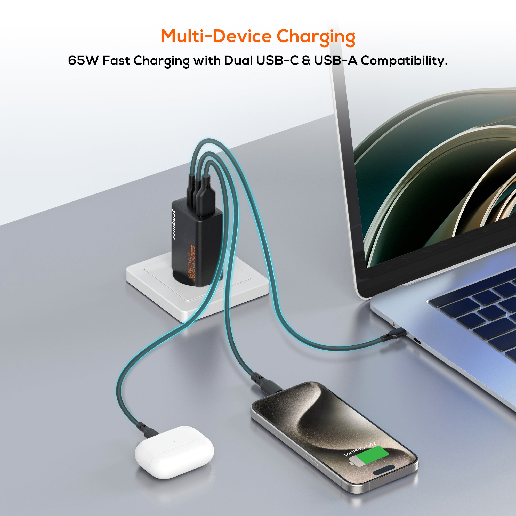 mbeat Gorilla Power PD 65W GaN II USB-C Charger