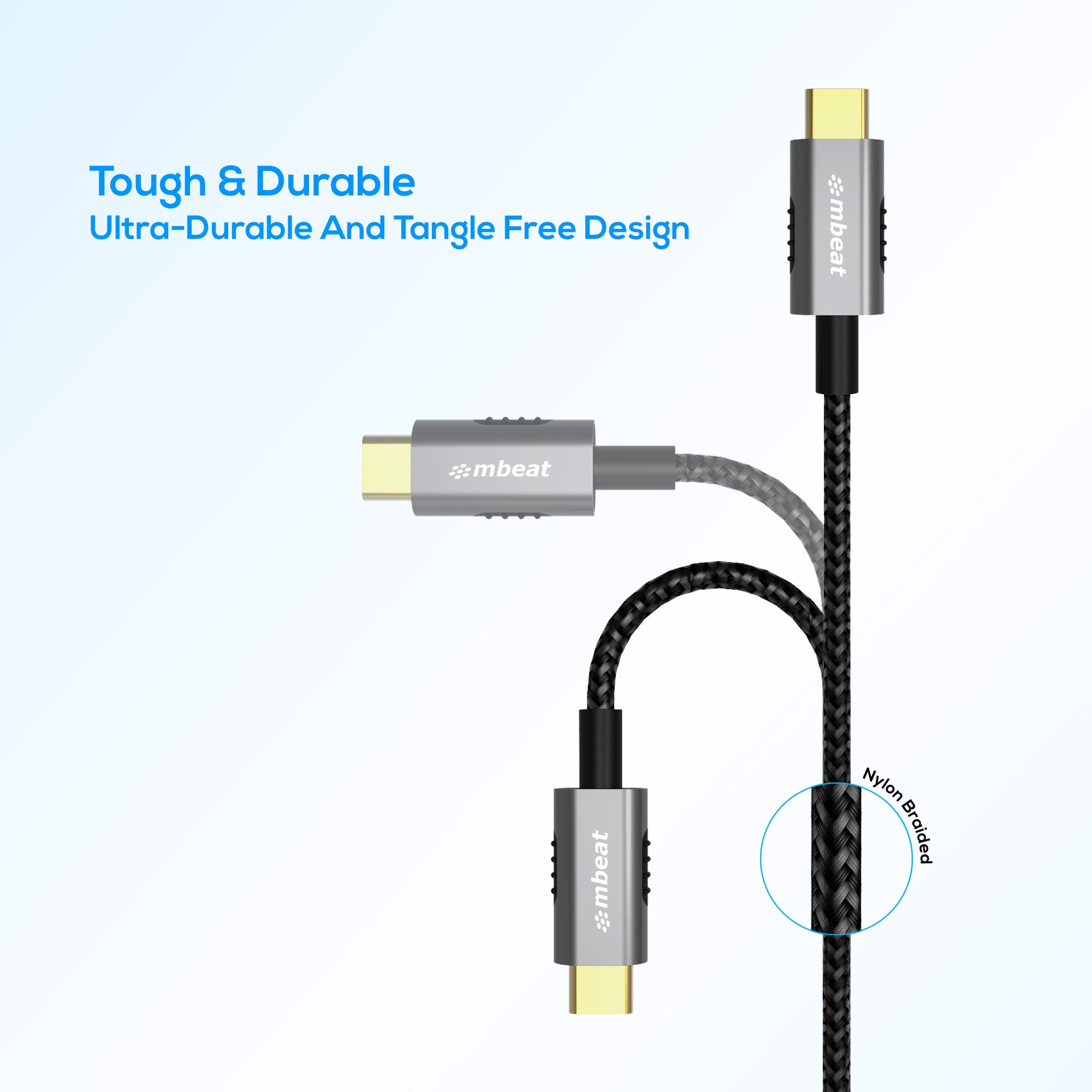 mbeat Tough Link Premium Braided USB-C to HDMI cable 1.8m