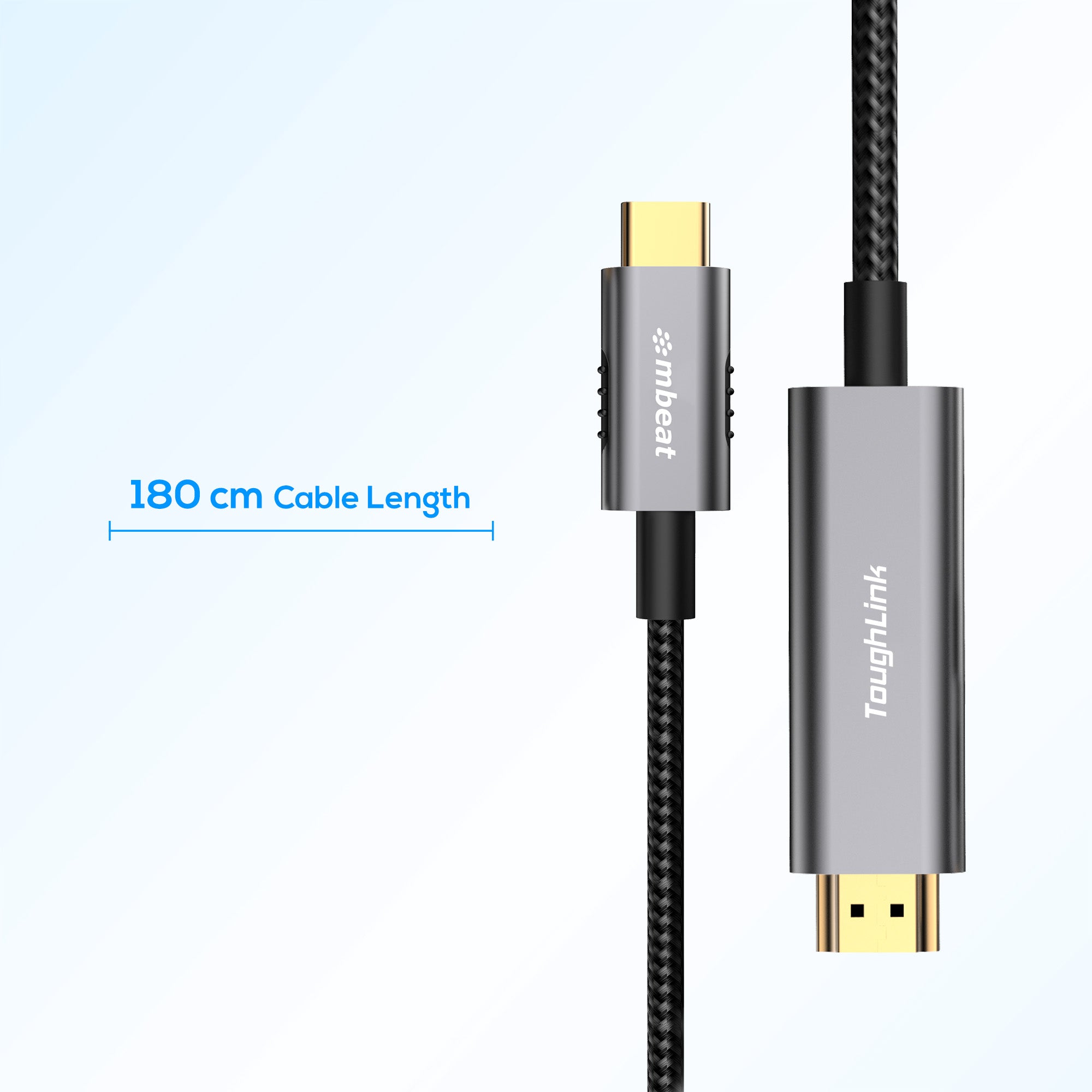 mbeat Tough Link Premium Braided USB-C to HDMI cable 1.8m