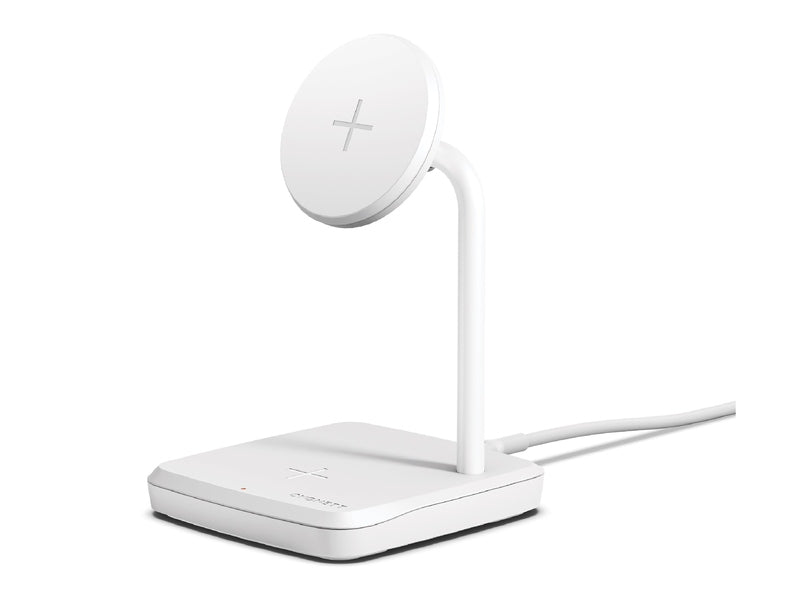 Cygnett ChargeBase 2-in-1 Magnetic Wireless Charger - White CY4776PPWIR