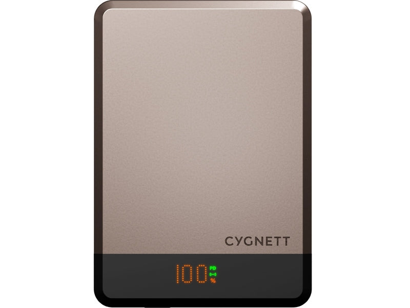 Cygnett MagSlim 10k Magnetic Wireless Power Bank - Champagne CY5279PBCHE