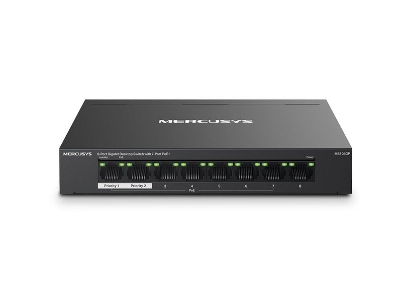 Mercusys 7-Port PoE+ Gigabit Desktop Switch with RJ45 ports