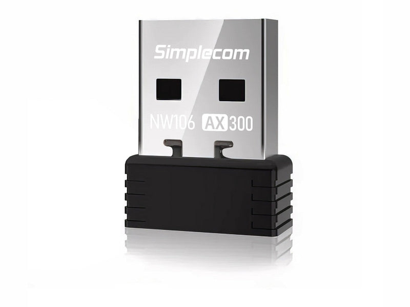 Simplecom NW106 AX300 2.4GHz Wi-Fi 6 USB Wireless Nano Adapter