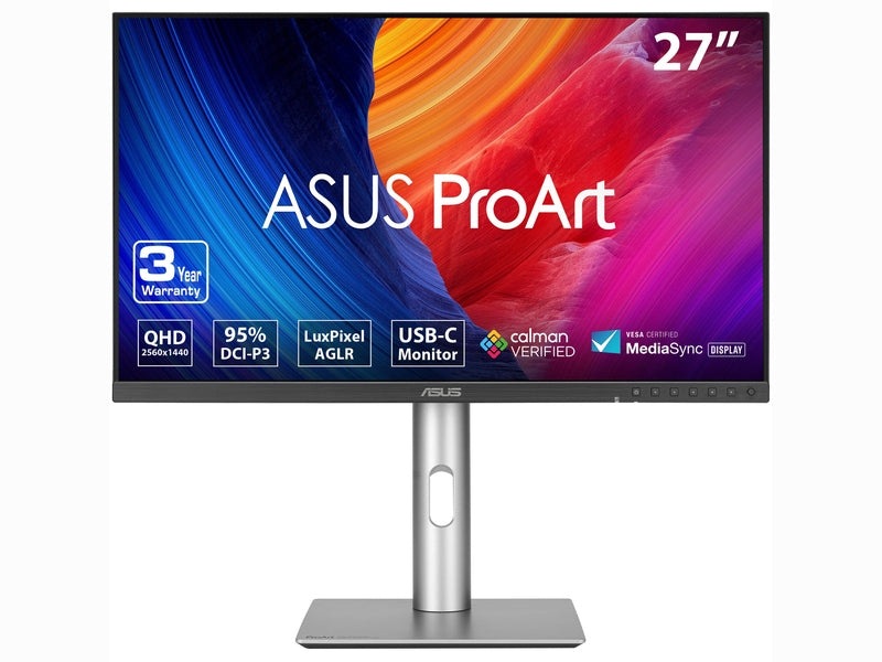 ASUS ProArt PA278CFRV 27" 100Hz 2K QHD HDR400 LuxPixel IPS Monitor w/ USB-C 96W